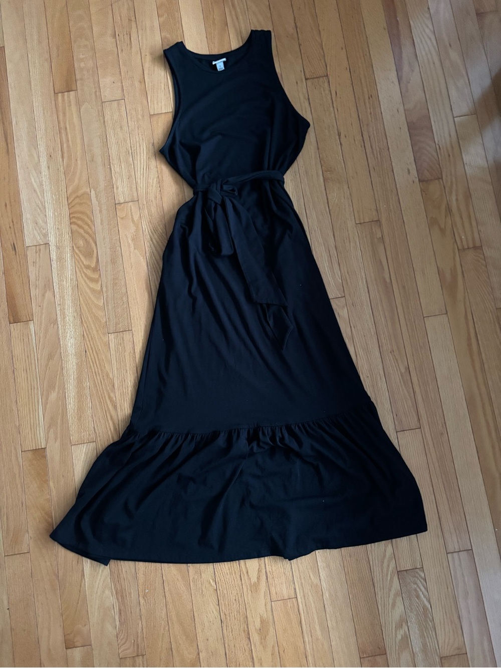 a new day Black Sleeveless Tie-Waist Maxi Dress